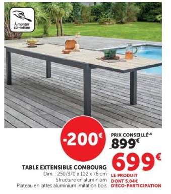 TABLE EXTENSIBLE COMBOURG