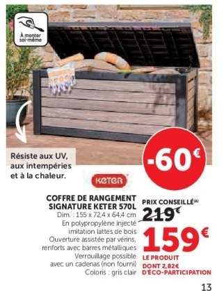Coffre de rangement Signature Keter 570L