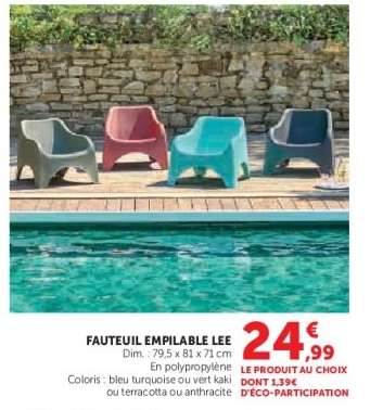 Fauteuil Empilable LEE