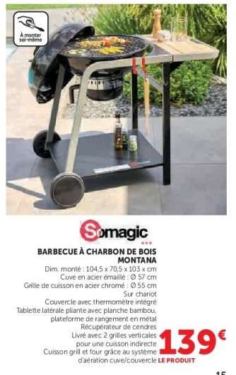 BARBECUE À CHARBON DE BOIS MONTANA