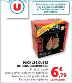 PACK 192 CUBES DE BOIS COMPRESSE