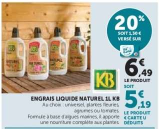 ENGRAIS LIQUIDE NATUREL 1L KB