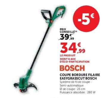 BOSCH COUPE BORDURE FILAIRE EASYGRASSCUT