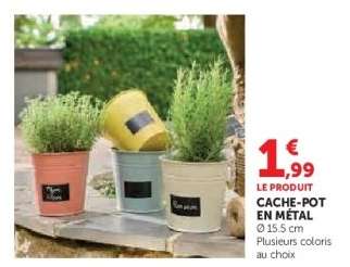 CACHE-POT EN MÉTAL