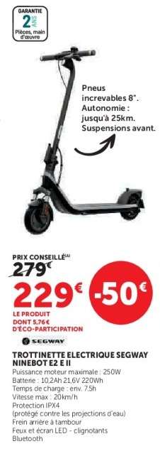 TROTTINETTE ELECTRIQUE SEGWAY-NINEBOT E2 E II