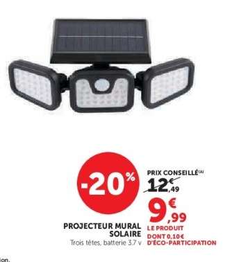 Projecteur mural solaire