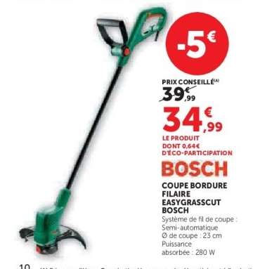 COUPE BORDURE FILAIRE EASYGRASSCUT BOSCH