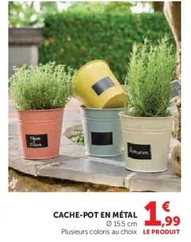 CACHE-POT EN MÉTAL