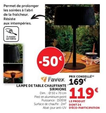 LAMPE DE TABLE CHAUFFANTE SIRMIONE