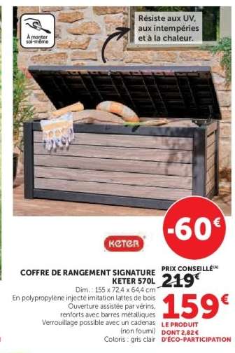 Coffre de rangement Signature Keter 570L