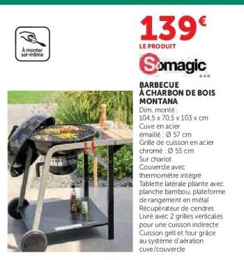 BARBECUE À CHARBON DE BOIS MONTANA