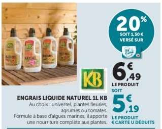 ENGRAIS LIQUIDE NATUREL 1L KB