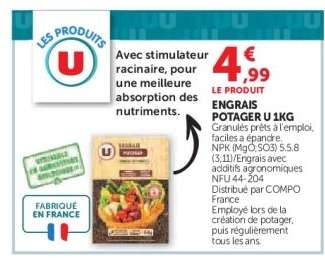 ENGRAIS POTAGER U 1KG