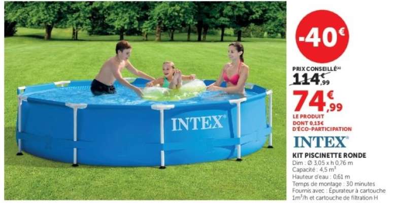 INTEX Kit Piscinette Ronde