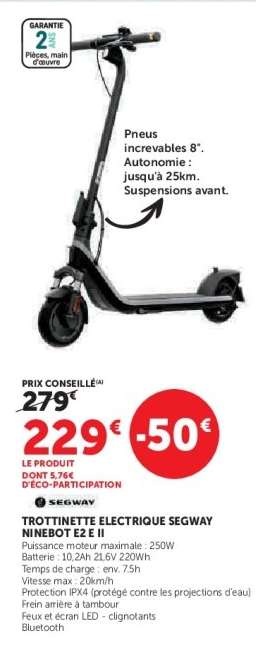 TROTTINETTE ELECTRIQUE SEGWAY NINEBOT E2E II