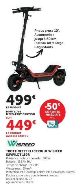 Trottinette Electrique Wispeed SUVpilot 1500