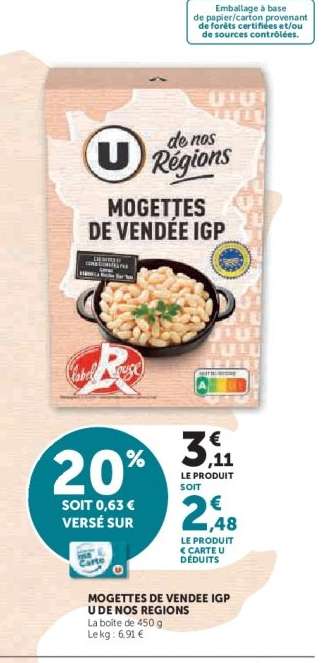 MOGETTES DE VENDÉE IGP U DE NOS REGIONS