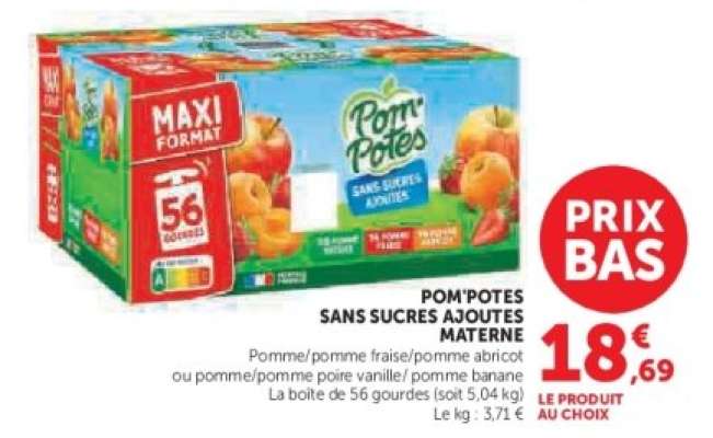 POM'POTES SANS SUCRES AJOUTES MATERNE