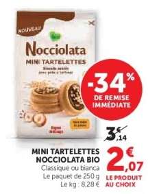 Mini Tartelettes Nocciolata Bio