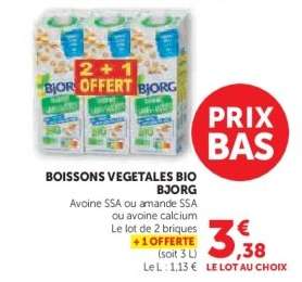 BOISSONS VEGETALES BIO BJORG