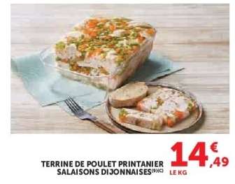 TERRINE DE POULET PRINTANIER SALAISONS DIJONNAISES