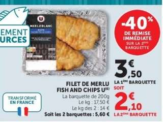 FILET DE MERLU FISH AND CHIPS U