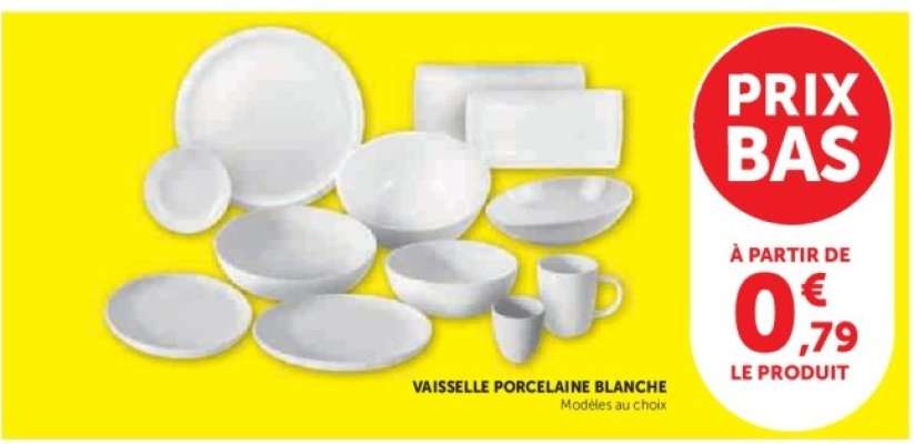 Vaisselle Porcelaine Blanche
