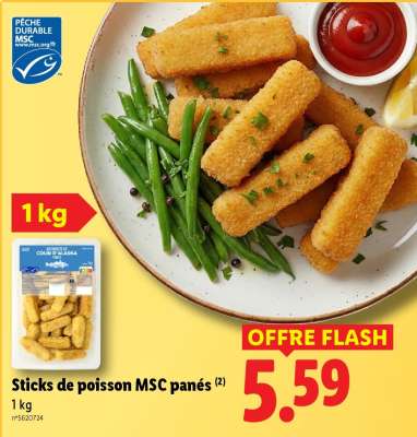 Sticks de poisson MSC panés