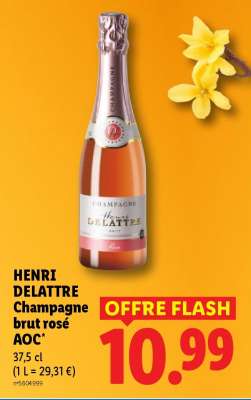 HENRI DELATTRE Champagne brut rosé AOC