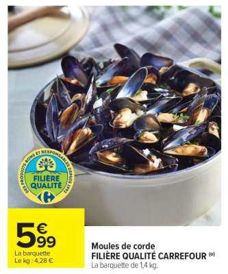 Moules de corde FILIÈRE QUALITÉ CARREFOUR