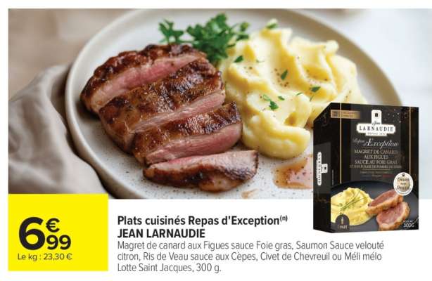 Plats cuisinés Repas d'Exception JEAN LARNAUDIE