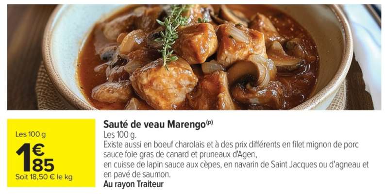 Sauté de veau Marengo