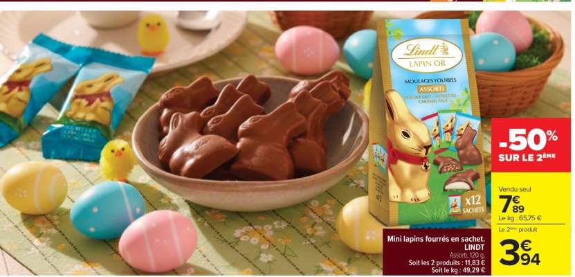 Mini lapins fourrés en sachet