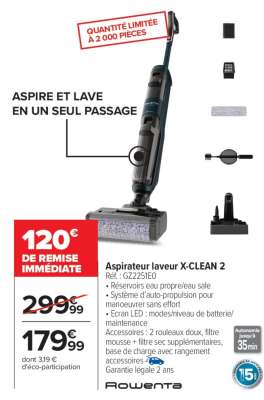 Aspirateur laveur X-CLEAN 2