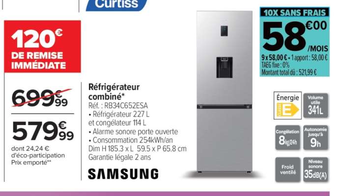 Réfrigérateur combiné*