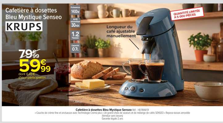 Cafetière à dosettes Bleu Mystique Senseo