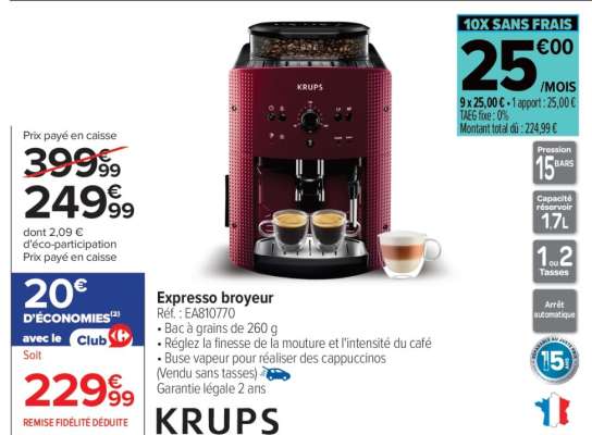 KRUPS Expresso broyeur