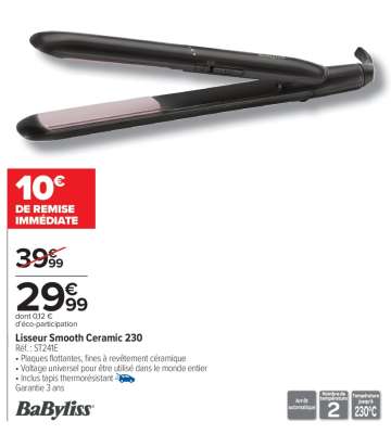 Lisseur Smooth Ceramic 230