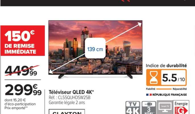 Téléviseur QLED 4K