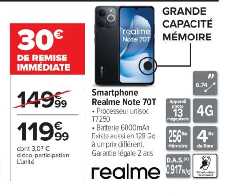 SMARTPHONE REALME NOTE 70T