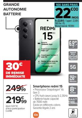 Smartphone Redmi 15