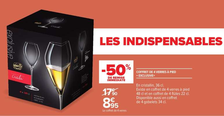 COFFRET DE 4 VERRES À PIED «EXCLUSIVE»