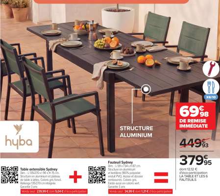 Table extensible Sydney