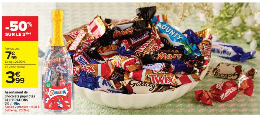 Assortiment de chocolats papillotes CELEBRATIONS