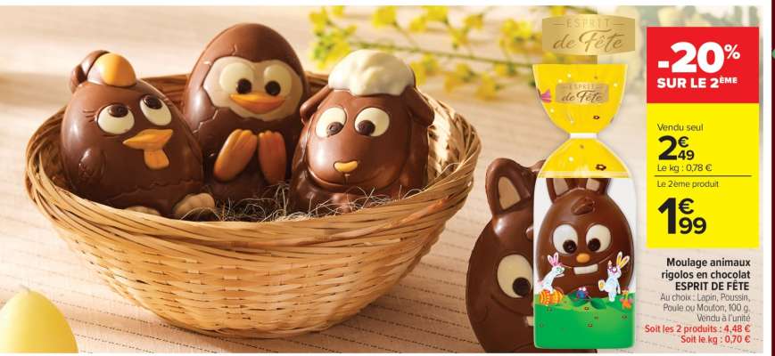 Moulage animaux rigolos en chocolat 'ESPRIT DE FÊTE'