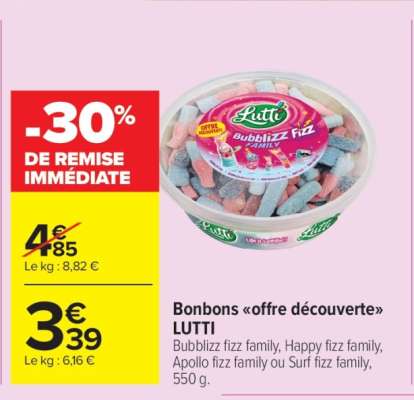 Bonbons "Offre Découverte" LUTTI
