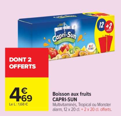 BOISSON AUX FRUITS “CAPRI-SUN”