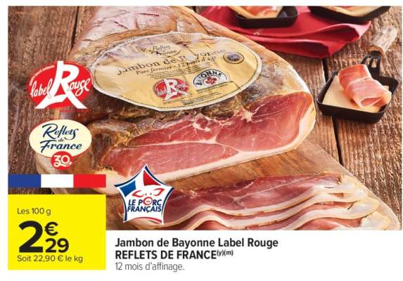 Jambon de Bayonne Label Rouge REFLETS DE FRANCE