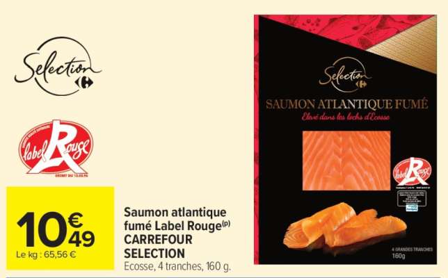 Saumon atlantique fumé Label Rouge