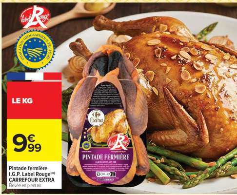 Pintade fermière I.G.P. Label Rouge™ CARREFOUR EXTRA